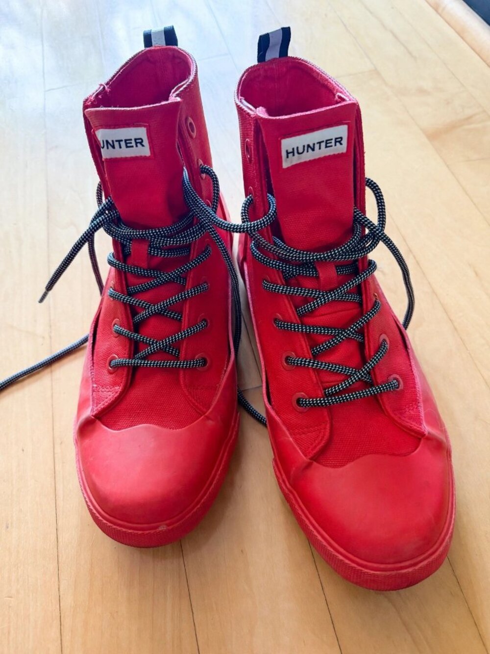 Hunter for Target Red Lace-Up Rain Boots — Men's 9 / Women's 11 - Picture 2 of 3